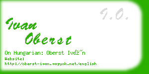 ivan oberst business card